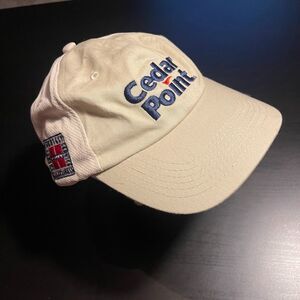 Cedar Point Amusement Park Vintage Baseball Hat – Adjustable – Embroidered Tan
